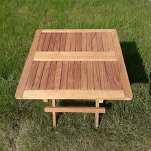 Load image into Gallery viewer, Rectangular Folding Teak Garden Coffee Table — solid Indonesian teak foldable outdoor table