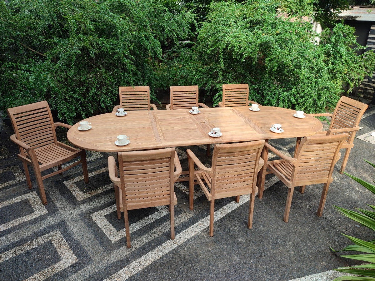 8 Seater double leaf table